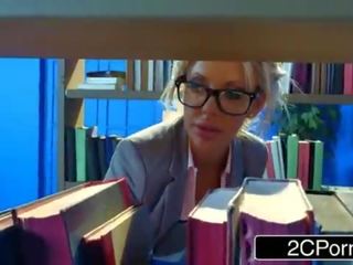 Bored Busty Librarian Courtney Taylor Hankering For a Hard phallus to Suck
