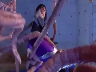 Huge tentacle and big Titty asian X rated movie babe