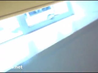 Blonde voyeur Axa Jays blowjob and public flashing of attractive amateur stunner in spy cam sex and peeping oral of upskirt damsel