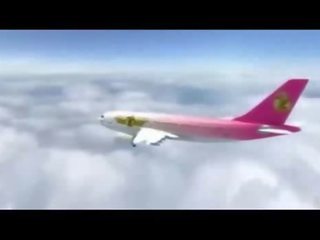 Horny Air hostess femme fatale fucking in plane