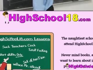 Young lady Hides From Dad And Sucks Teachers Huge shaft