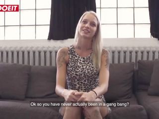 Letsdoeit - French Tattooed splendid Blondie Drilled Hard on the Casting Couch